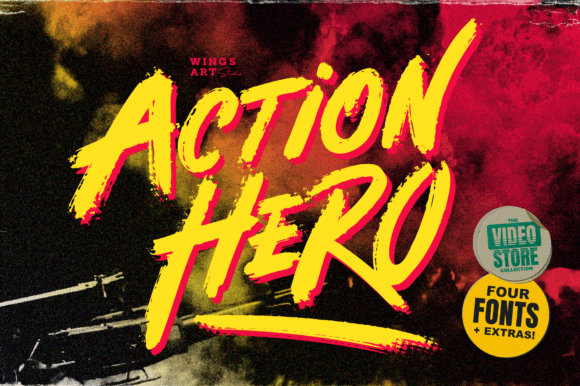 Action Hero: The Gritty Font for Explosive Designs