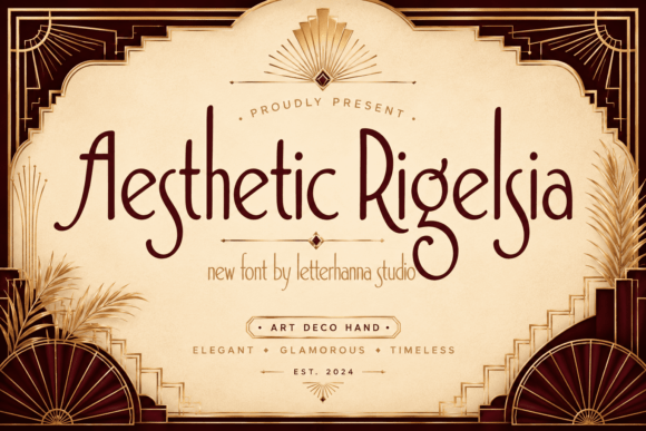 Aesthetic Rigelsia: The Art Deco Font That Commands Attention