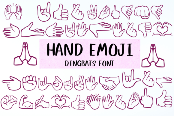 Hand Emoji: A Playful Typeface for Modern Designers