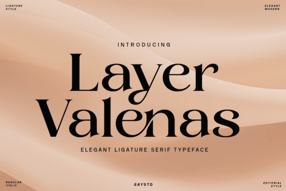 Layer Valenas: Crafting Visual Identity with Elegant Serif Typography