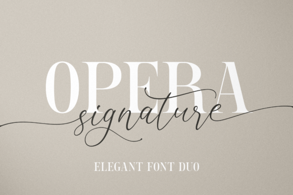 Opera Signature: Marrying Handwritten Charm with Serif Sophistication