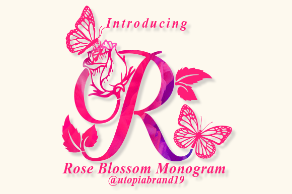 Rose Blossom Monogram: Crafting Elegance with Every Letter